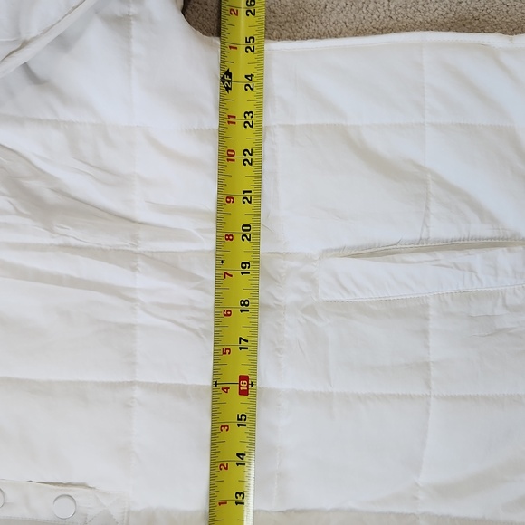 Women's Pullover Puffer Jacket Quilted Dolman Sleeve Button Hood white … - Picture 8 of 9